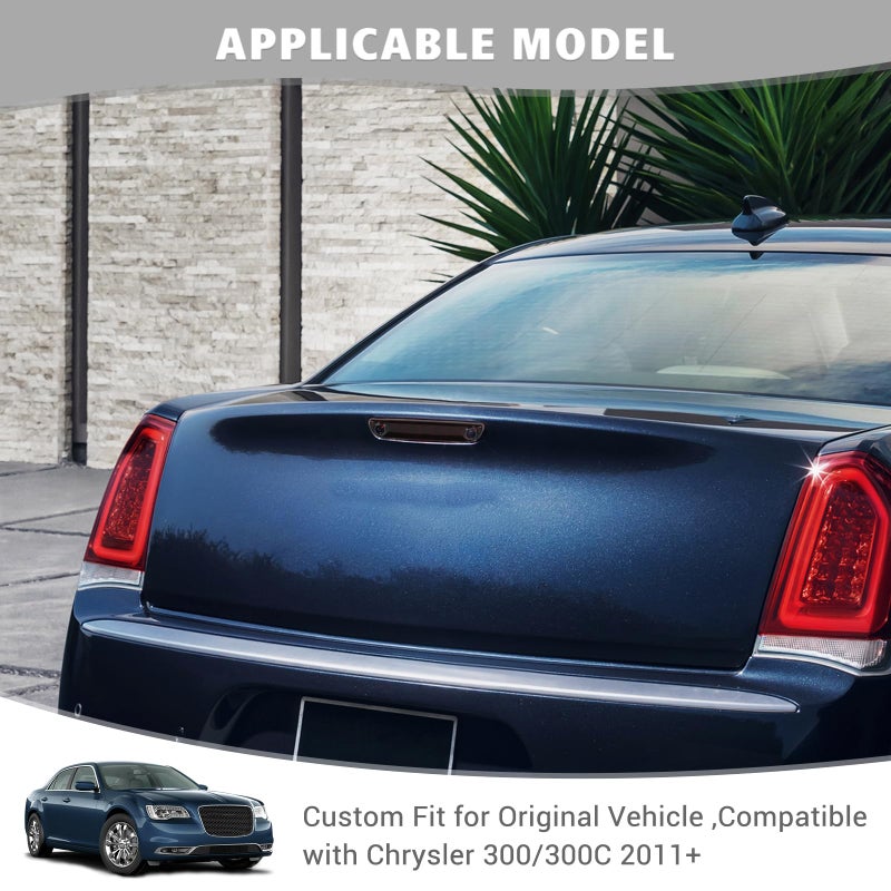 Jimen Third Brake Light Cover Trim Compatible with Chrysler 300/300C 2011-2023 - Image 2