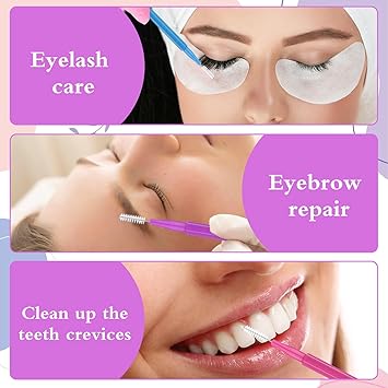 Prasacco براساكو 50 قطعة فرشاة حواجب ورموش ميكرو متعددة الوظائف لمواد تثبيت الحواجب وأدوات تمديد الرموش - Image 5