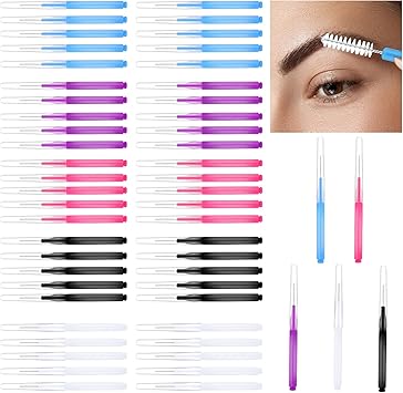 Prasacco براساكو 50 قطعة فرشاة حواجب ورموش ميكرو متعددة الوظائف لمواد تثبيت الحواجب وأدوات تمديد الرموش - Image 3
