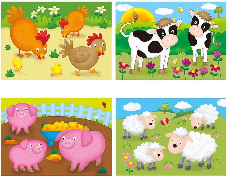 GALT Four Puzzles in a Box, Farm Theme Puzzle - Image 2