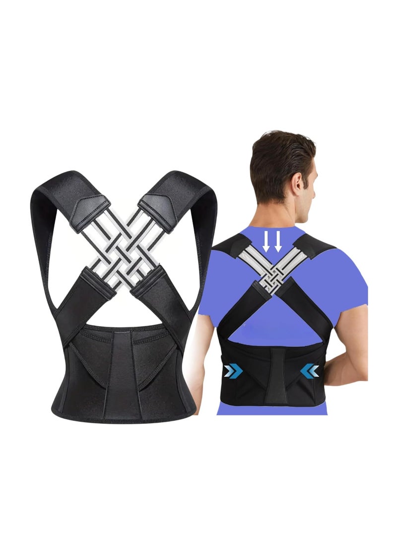 Halamine Back Brace, Posture Corrector for Women and Men, Back Support Straightener, Upper Back Brace Posture Trainer for Body Correction and Neck and Shoulder, Relieves pain, Straightens (XXX-Large)  - Image 2