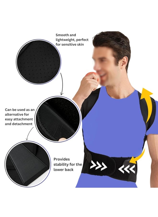 Halamine Back Brace, Posture Corrector for Women and Men, Back Support Straightener, Upper Back Brace Posture Trainer for Body Correction and Neck and Shoulder, Relieves pain, Straightens (XXX-Large)  - Image 3