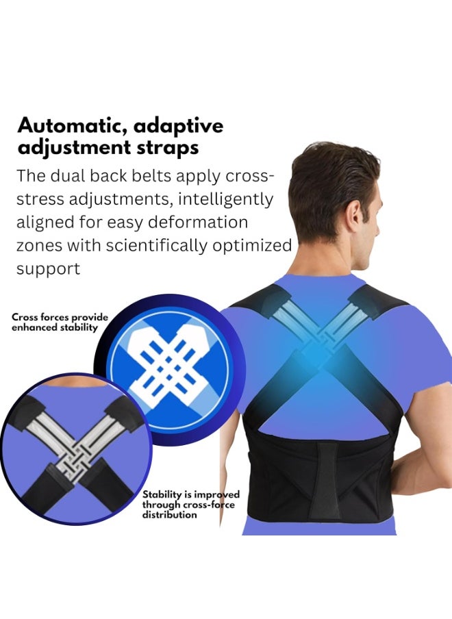 Halamine Back Brace, Posture Corrector for Women and Men, Back Support Straightener, Upper Back Brace Posture Trainer for Body Correction and Neck and Shoulder, Relieves pain, Straightens (XXX-Large)  - Image 4