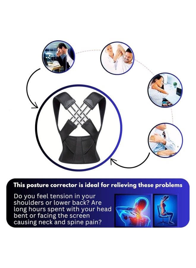 Halamine Back Brace, Posture Corrector for Women and Men, Back Support Straightener, Upper Back Brace Posture Trainer for Body Correction and Neck and Shoulder, Relieves pain, Straightens (XXX-Large)  - Image 5