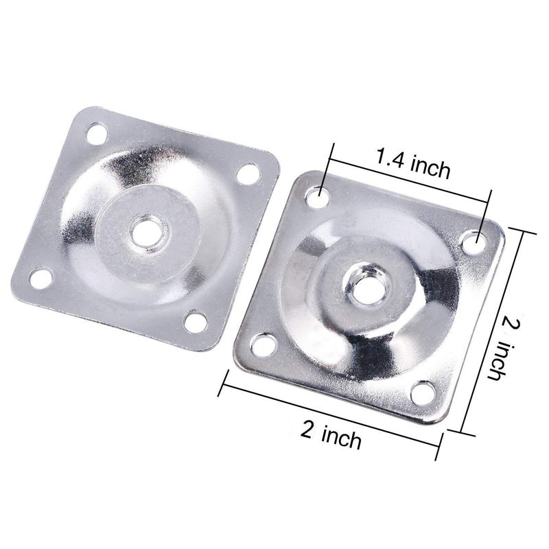 Maricome 4PCS Leg Mounting Plates with Screws for Sofa Couches Tables Furniture Legs Brackets Hardware Attachment Plates Brackets M8 T-Plates - Image 4
