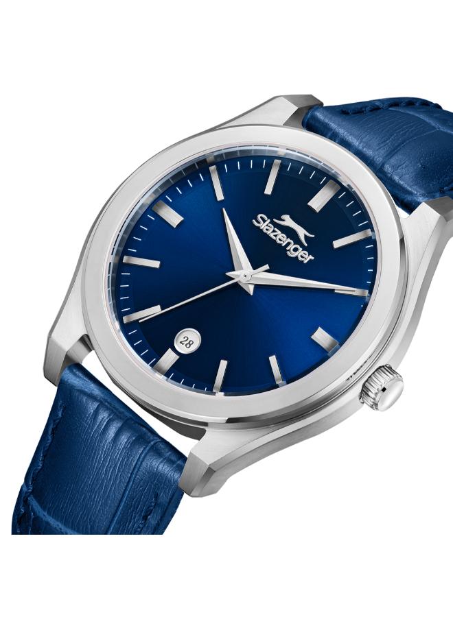 سلازنجر ساعة يد جلدية بعقارب للرجال - Image 5