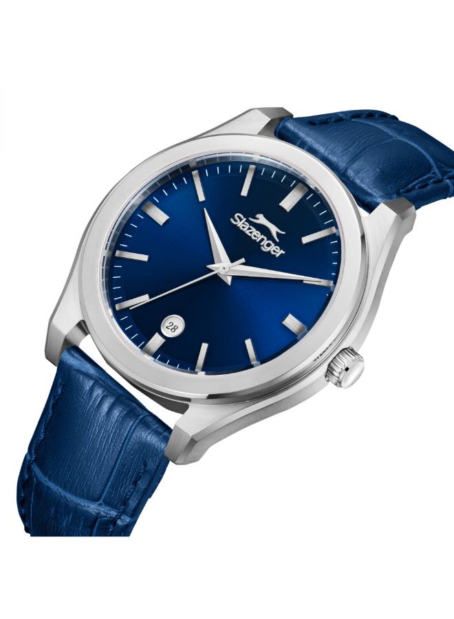 سلازنجر ساعة يد جلدية بعقارب للرجال - Image 2