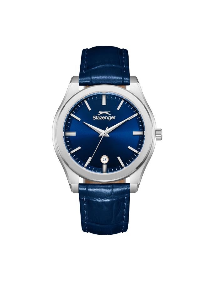 سلازنجر ساعة يد جلدية بعقارب للرجال - Image 1