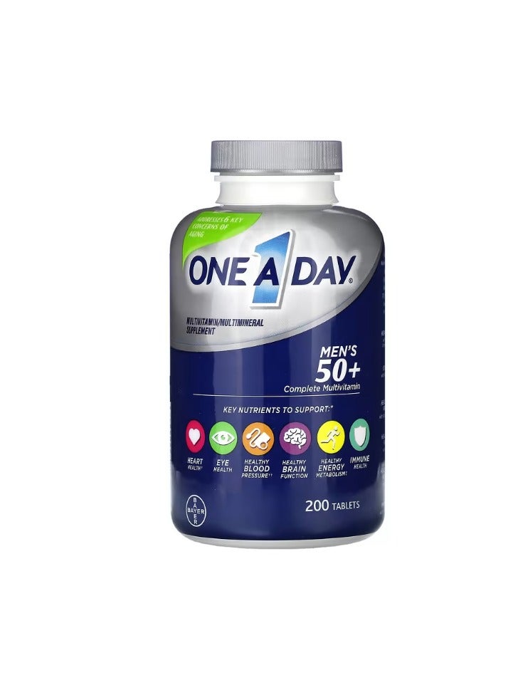 ONE A DAY Men's 50+ Complete Multivitamin 200 tablets - Image 1