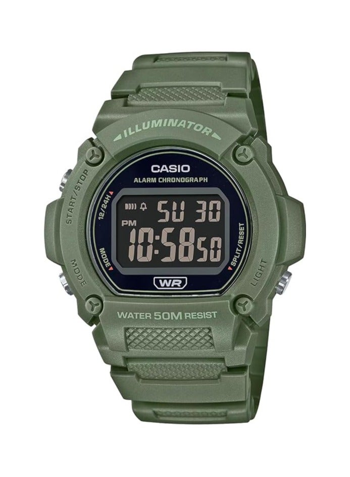 Casio Digital Nylon Strap Watch W-219HB-3AVDF - Image 1