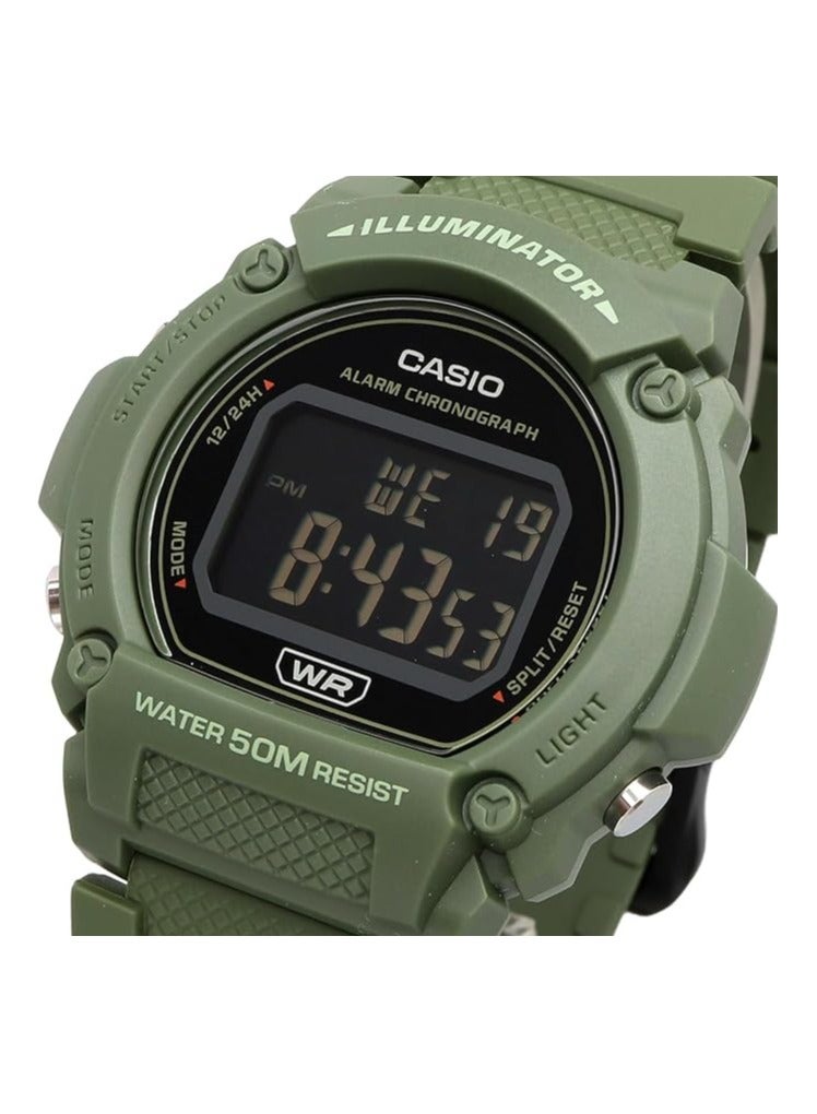 Casio Digital Nylon Strap Watch W-219HB-3AVDF - Image 2