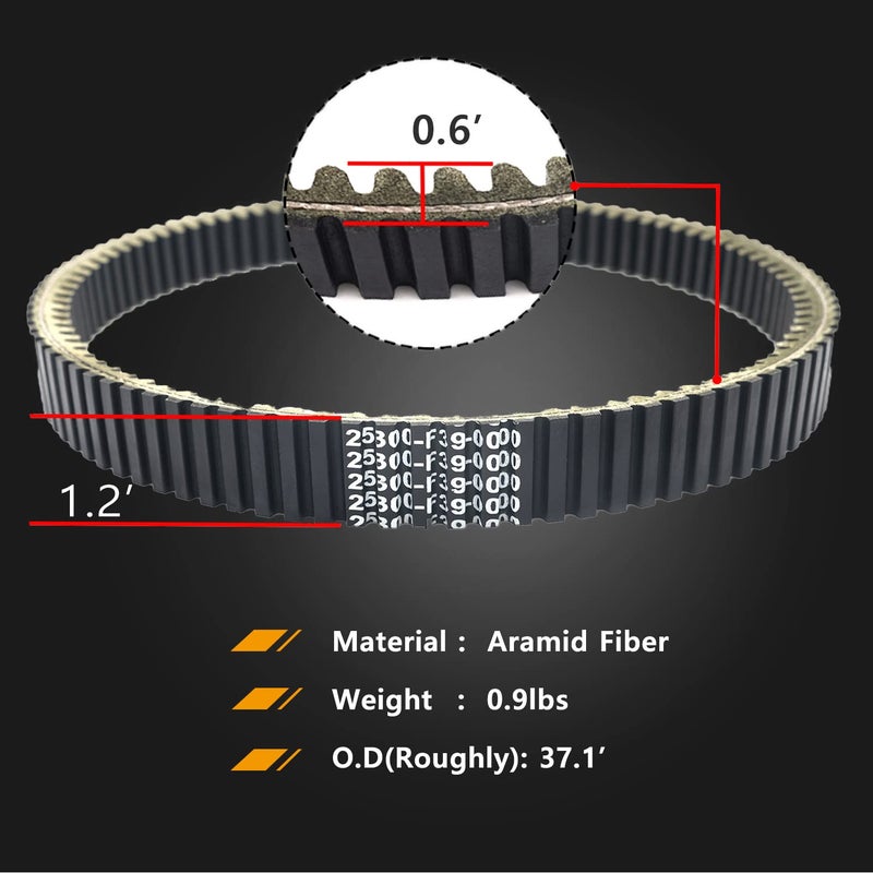 Tuntrol Heavy Duty Drive Belt for Hisun ATV UTV 500 700 - Image 4
