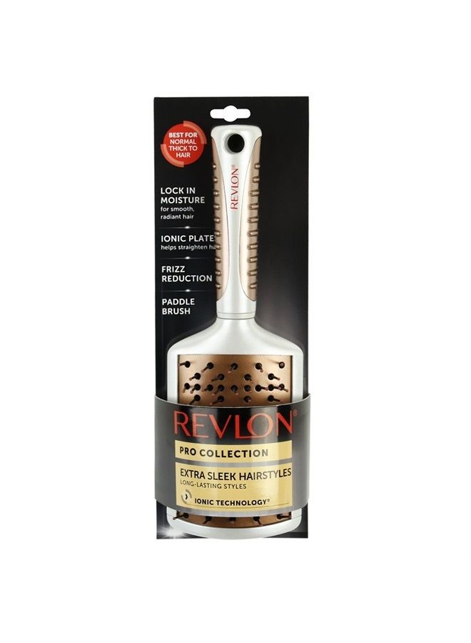 Revlon Pro Collection Long-lasting Styles Extra Sleek Plated Paddle Hair Brush, Rose Gold