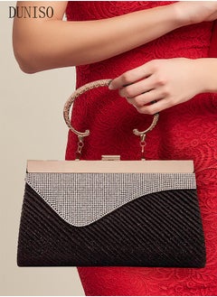 Women Shiny Glitter Evening Clutch Crossbody Bag Envelope Handbag Chain Purse for Wedding Formal Cocktail Party