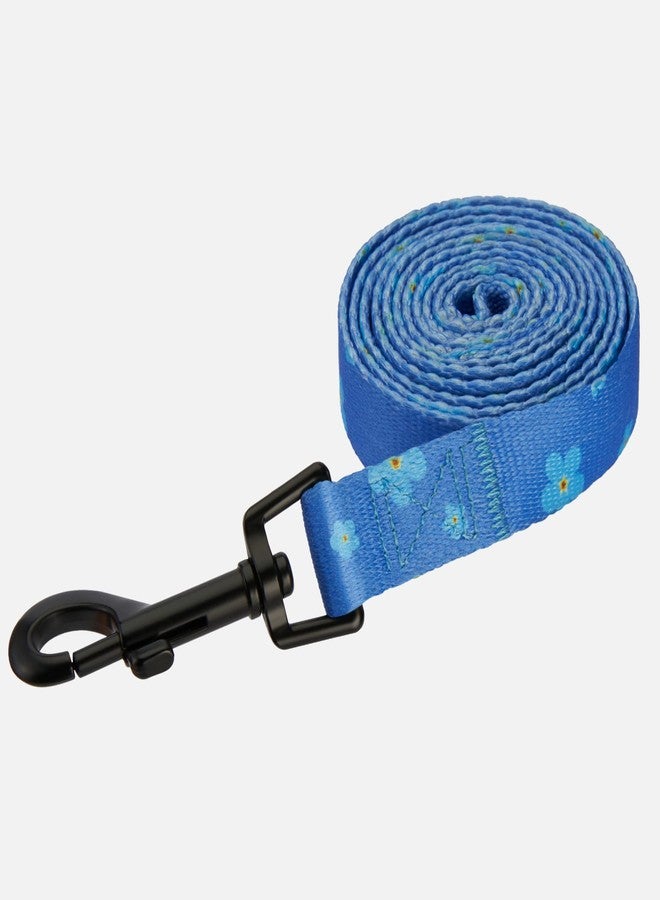 CollarDirect Floral Dog Leash Nylon Pattern Flower Print Adjustable Pet Leashes for Dogs Small Medium Large Puppy (M, Navy Blue) - Image 3