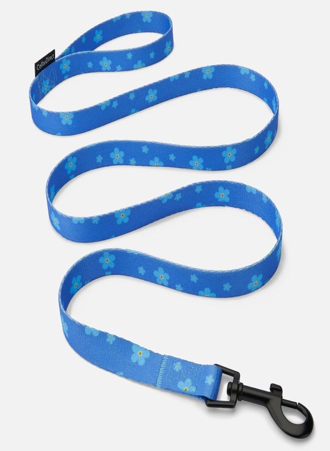 CollarDirect Floral Dog Leash Nylon Pattern Flower Print Adjustable Pet Leashes for Dogs Small Medium Large Puppy (M, Navy Blue) - Image 5