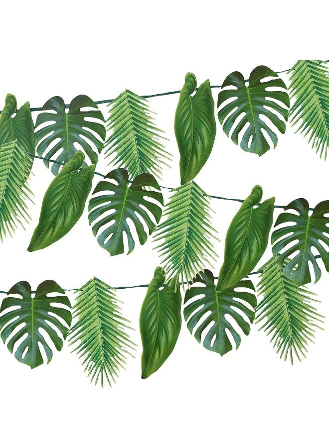 Talking Tables Tropical Palm Leaf Garland Party Decorations, Length 2.6M, 8.5 FT, Green - Image 2