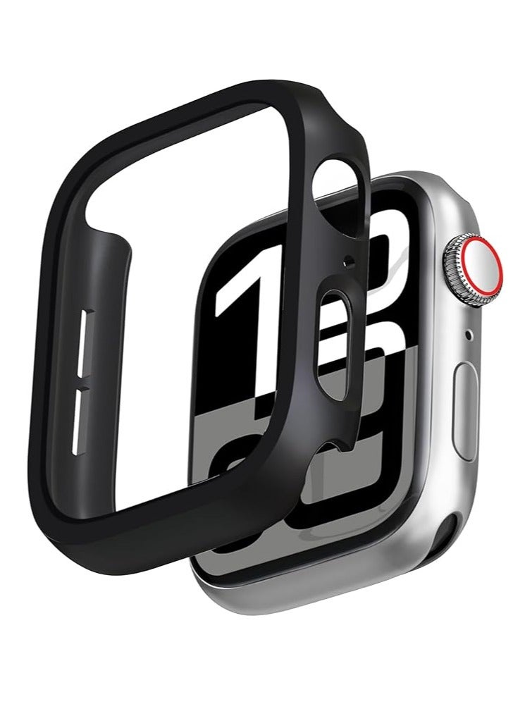 جراب ممتص للصدمات لساعة آبل سلسلة 10 49 ملم، جراب رفيع ورقيق وبإطار واقي صلب من البولي كربونات وحواف شاملة لساعة اي ووتش 10 46  ملم [بدون شاشة حماية] أسود - Image 2