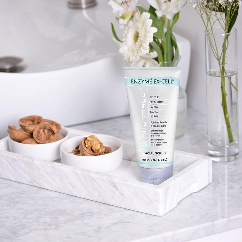 Pharmagel Enzyme Ex-Cell Gentle Exfoliating Facial Scrub with Papaya - 6 Ounce - Image 3