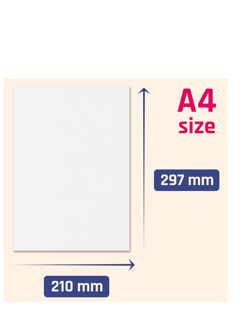 Terabyte White Cardstock, Thick Paper A4 (8 .5 x 27.9 cm), Heavyweight Paper for Craft, DIY, School Projects, Printing, Die Cutting, 110lbs / 300 gsm, (Pack of 50 Sheets) - Bright White - Image 3