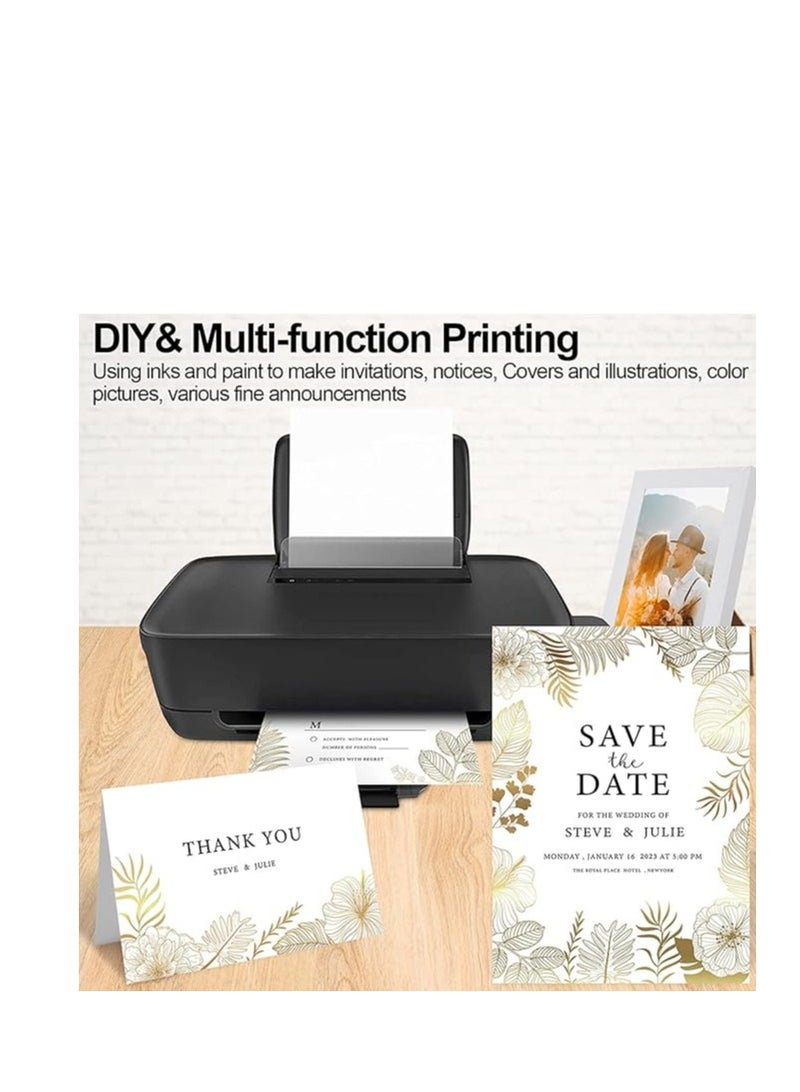 Terabyte White Cardstock, Thick Paper A4 (8 .5 x 27.9 cm), Heavyweight Paper for Craft, DIY, School Projects, Printing, Die Cutting, 110lbs / 300 gsm, (Pack of 50 Sheets) - Bright White - Image 5