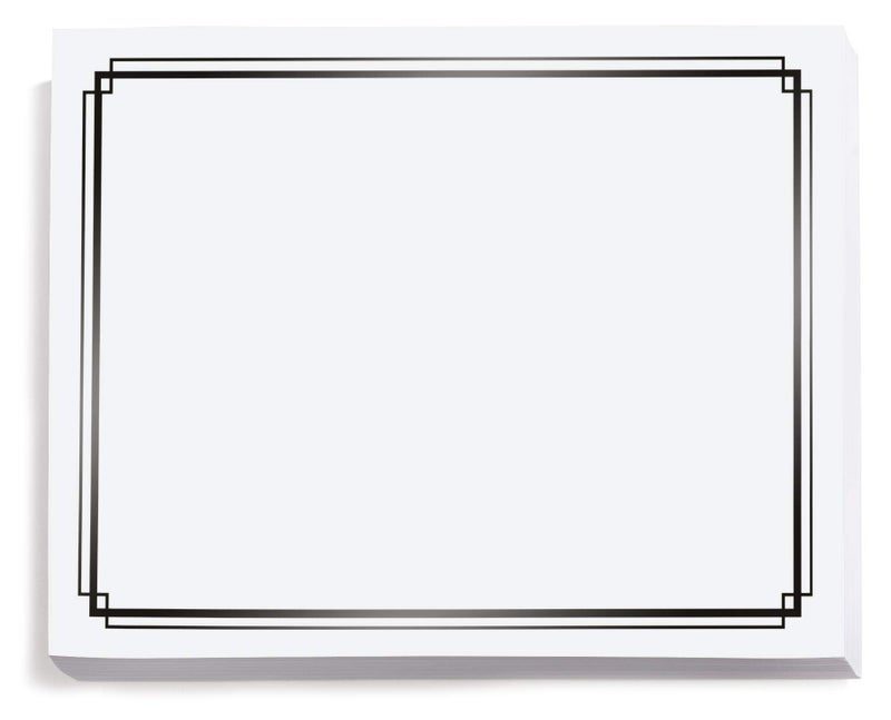 PaperDirect Foil Elegance Specialty Certificates 50 Sheets of 38lb White Paper 8 x 11 Double Black Foil Border Perfect for Awards Students Employees Volunteers Course Completion Diplomas