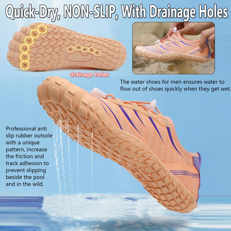 ziitop Water Shoes for Men Women Barefoot Shoes Quick Dry Aqua Outdoor Sports for Swim Pool Beach Surf Walk Water Yoga River Lake Hiking Kayaking - Image 4