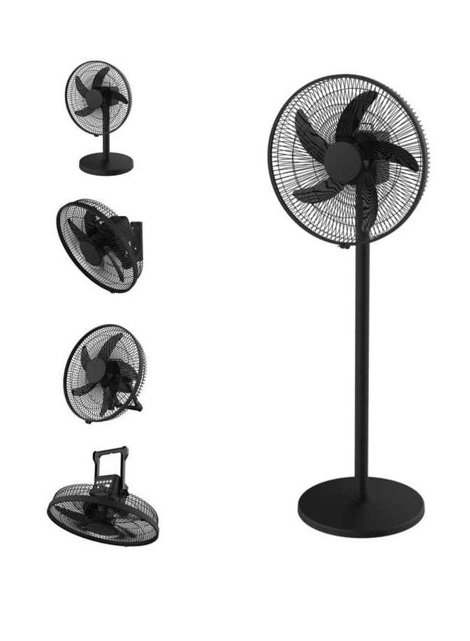 5 in 1 Rechargeable Fan Stand, Ceiling, Wall, Floor, Table Fan with 36000mAh Battery 1350RPM, 5 Speed Control, 8 Hour Timer, 45 Hour Runtime Powerful, Portable, and Versatile Cooling Solution
