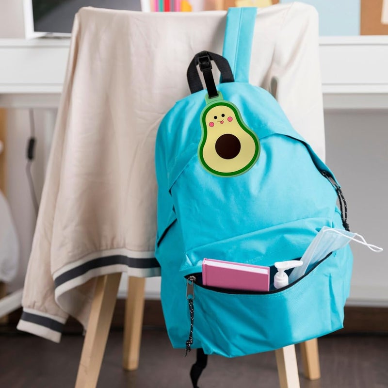 Eitheo Luggage Tags for Kids Luggage Tags with Name & Address Label | Silicone Luggage Tags for Suitcases, Tags for Travel Bags/School Bags Identification tag Colorful Multi (Avocado) - Image 3