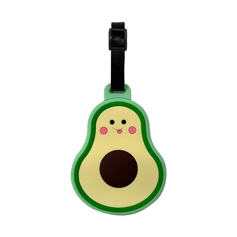 Eitheo Luggage Tags for Kids Luggage Tags with Name & Address Label | Silicone Luggage Tags for Suitcases, Tags for Travel Bags/School Bags Identification tag Colorful Multi (Avocado) - Image 1