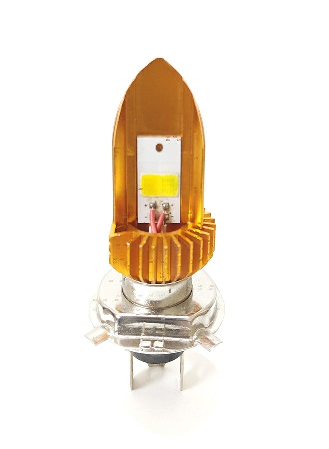 A2D® 41326 W-Y Dual Color 12V DC 30W Full Cobe H4 / HS1 with 6000K 3000K Ultra Bike LED Headlight Bulb Replacement KIT High-Low Beam White Yellow for Bajaj XCD 135 - Image 1