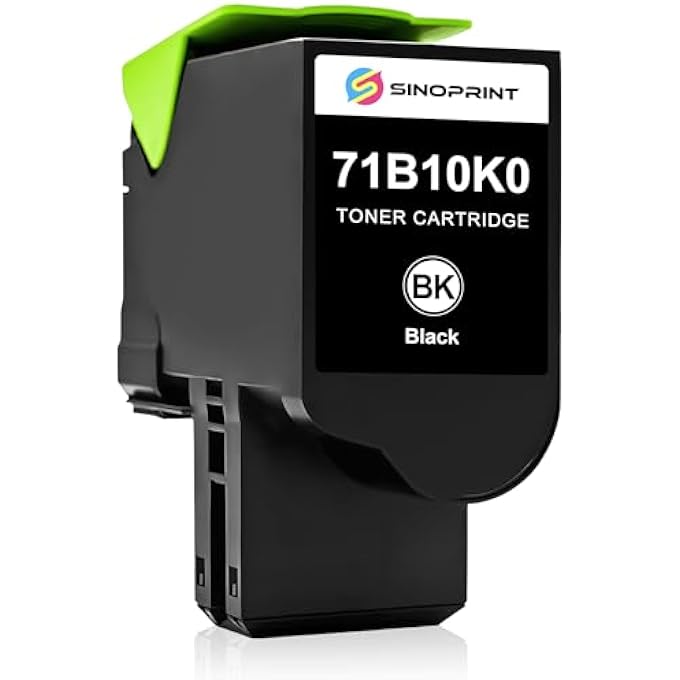 COMPATIBLE TONER CARTRIDGE REPLACEMENT FOR LEXMARK 71B0010 71B10K0 BLACK HIGH YIELD FOR LEXMARK CS317 CS417 CS317DN CX317DN CS417DN CX417DE CX317 (1 PACK BLACK) - Image 2