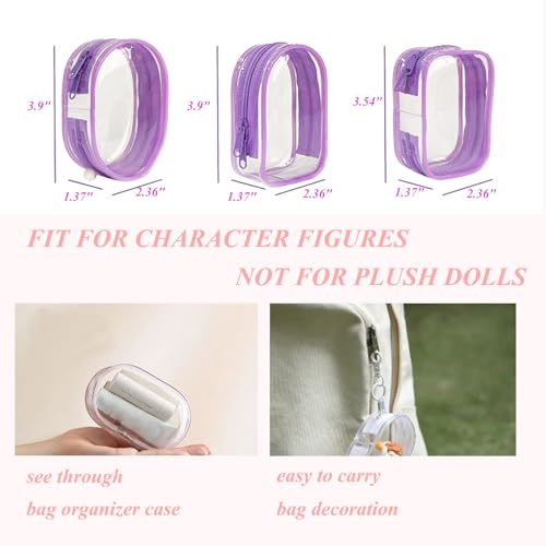 Yushen Clear Doll Display Bag Keychain Portable Hanging Figure Storage BagMystery Box Organizer Dustproof Collectibles Display Case for Showing Off Blind Boxes Mini Figures - Image 3
