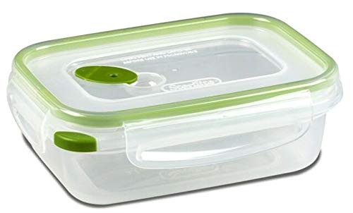 STERILITE 0311 Ultra Seal 3.1 Cup Rectangle Food Storage Container  Clear Green  See Through Lid & Base With New Leaf Accents - Image 2