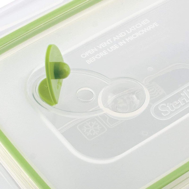 STERILITE 0311 Ultra Seal 3.1 Cup Rectangle Food Storage Container  Clear Green  See Through Lid & Base With New Leaf Accents - Image 5
