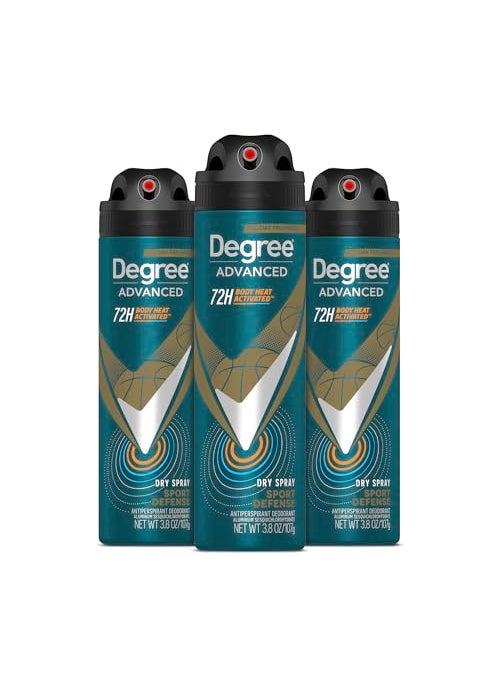 Degree Degree Men Antiperspirant Deodorant Dry Spray Sport Defense 3 count Deodorant for Men 3.8 oz 