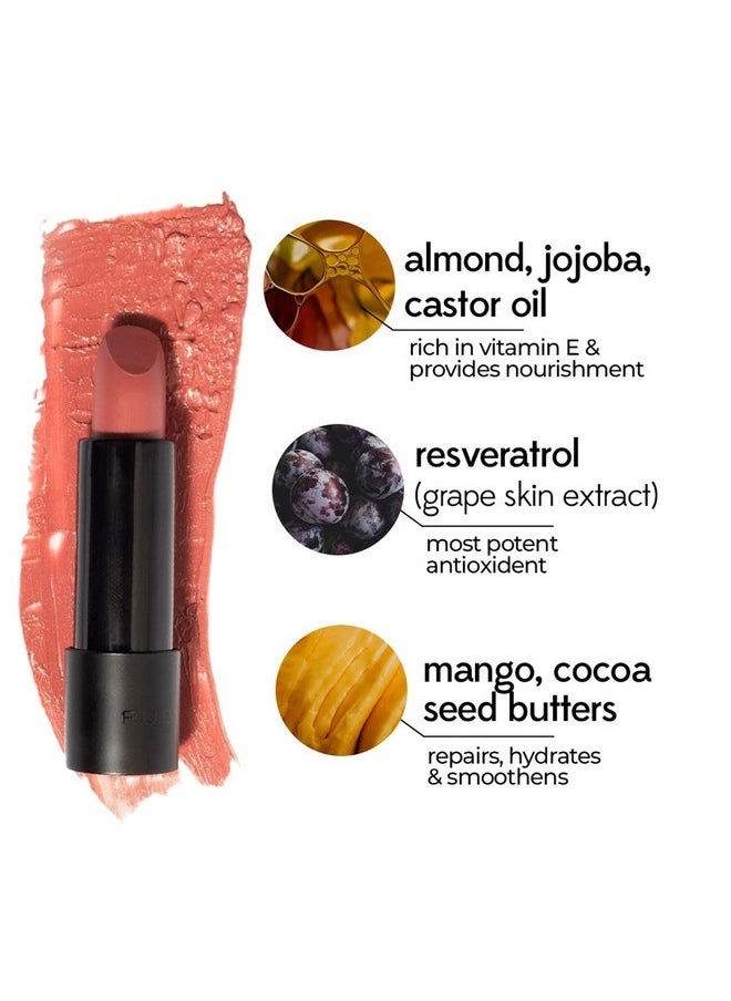 Ruby's Organics Semi-Matte Lipstick For Women, Hydrating And Highly Pigmented, Moisturizing & Non Drying, Lightweight & Long Lasting Formula, Lip Makeup, Paraben-Free, Raisin, 3.7G  - Image 4