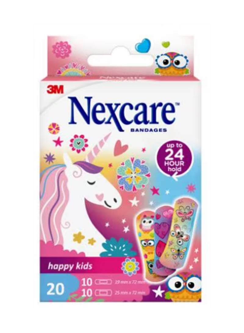 Nexcare Happy Kids Plasters Magic, Assorted, 20/Pack