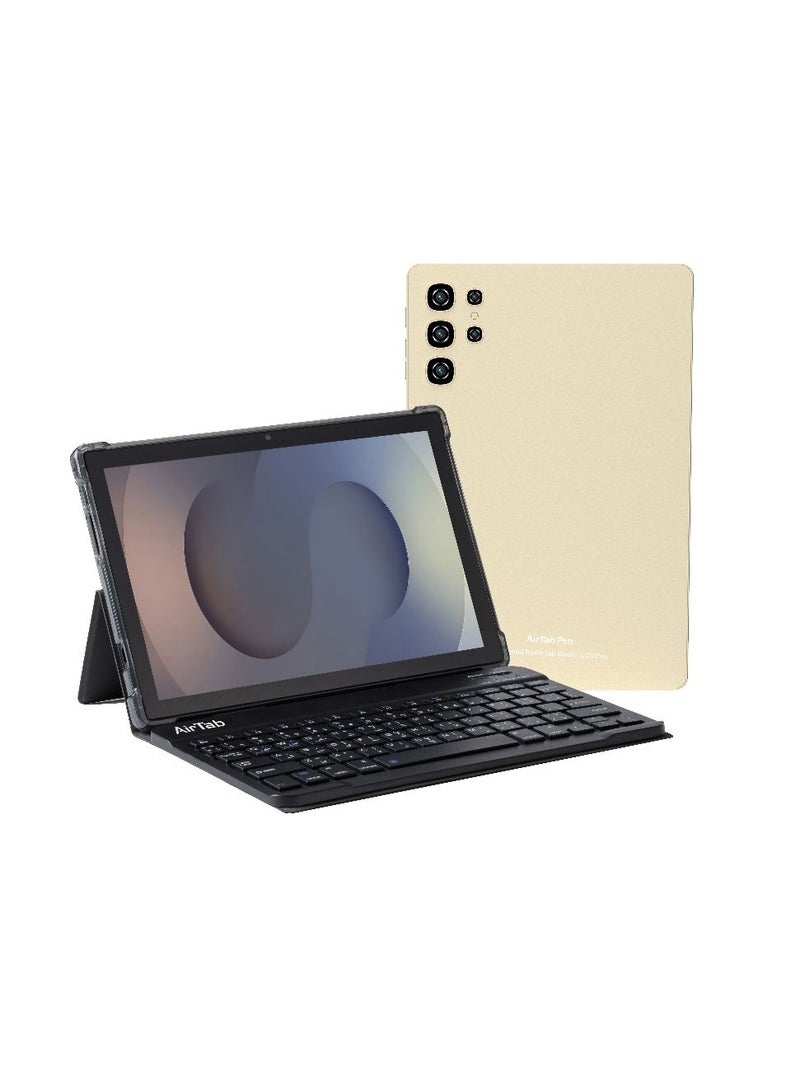 AirTab U26 Pro Smart Tablet 10.1-FHD Inch Display 10000mAh Battery Gold - Image 1