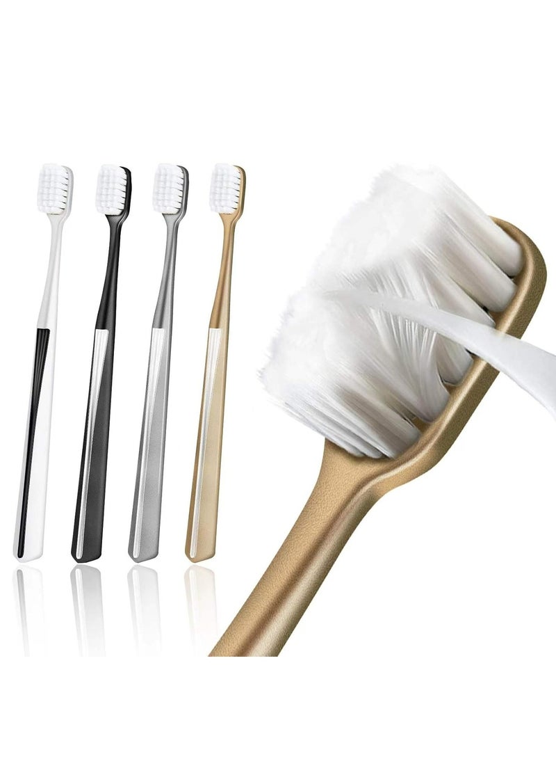 Oasisgalore 4 Count Ultra Soft Nano Toothbrush for Sensitive Teeth and Gums, Ideal for Adults and Brace Wearers. - Image 1