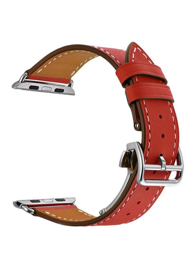NIBEMINENT Replacement Band For Apple Watch Series 1/2/3/4 44/42 mm Red - Image 1