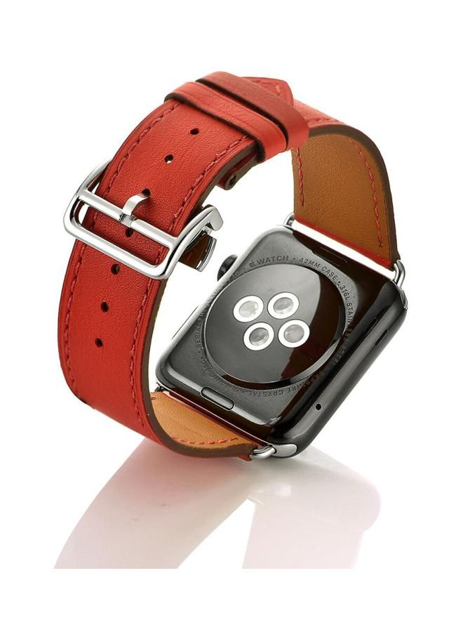NIBEMINENT Replacement Band For Apple Watch Series 1/2/3/4 44/42 mm Red - Image 2