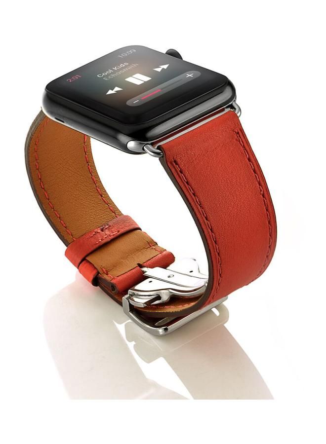 NIBEMINENT Replacement Band For Apple Watch Series 1/2/3/4 44/42 mm Red - Image 4