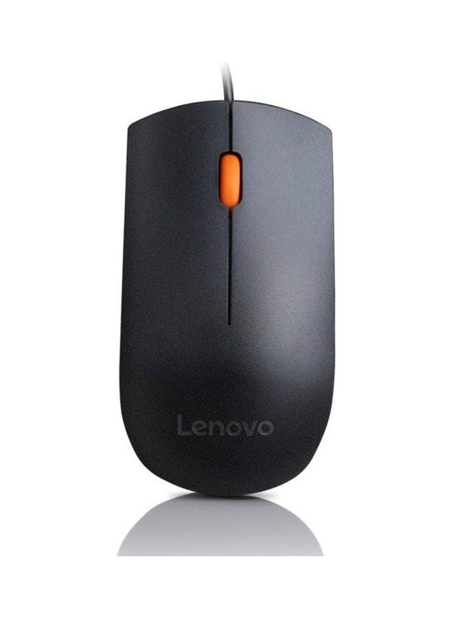 لينوفو ماوس 300 سلكي بوصلة USB لمستخدمي اليد اليمنى واليسرى أسود - Image 1