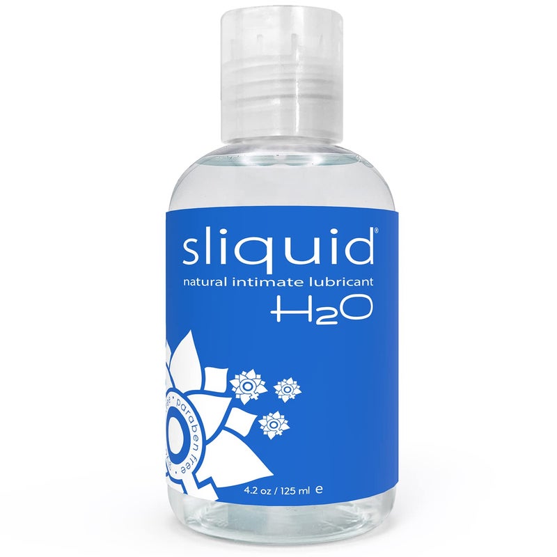 Sliquid H2O Water Based Lube Lubricant for Sex, Glycerin Free Personal Lubricant (4.2 Oz) Clear, Unscented - Image 1