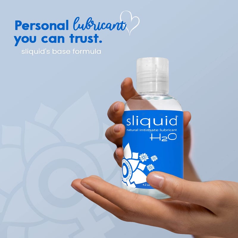 Sliquid H2O Water Based Lube Lubricant for Sex, Glycerin Free Personal Lubricant (4.2 Oz) Clear, Unscented - Image 4