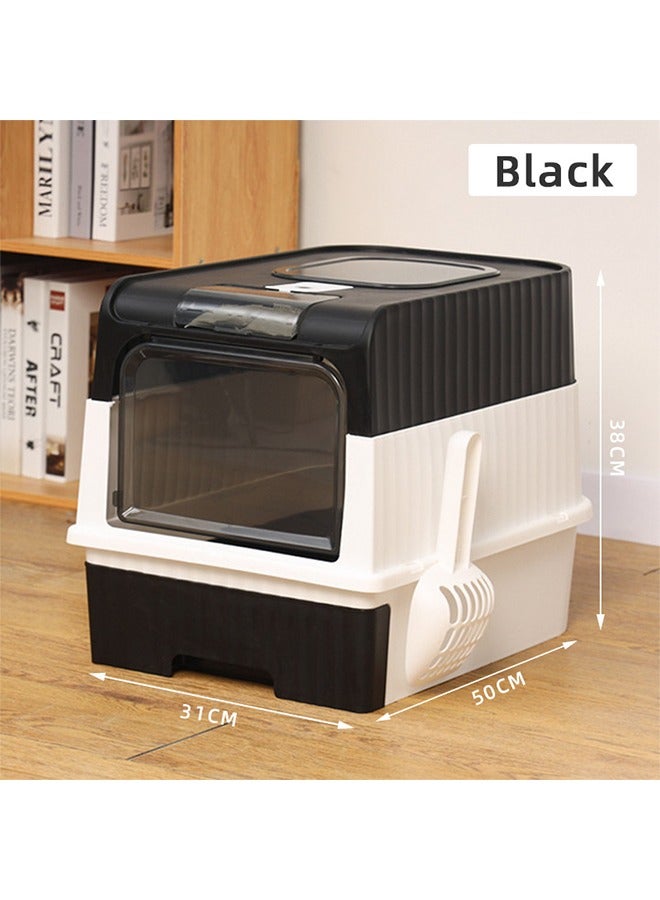 OASIS DESERT Extra-Large Cat Litter Box With Fully Enclosed Drawer-Style Cat Toilet To Prevent Spillage Outside. - Image 1