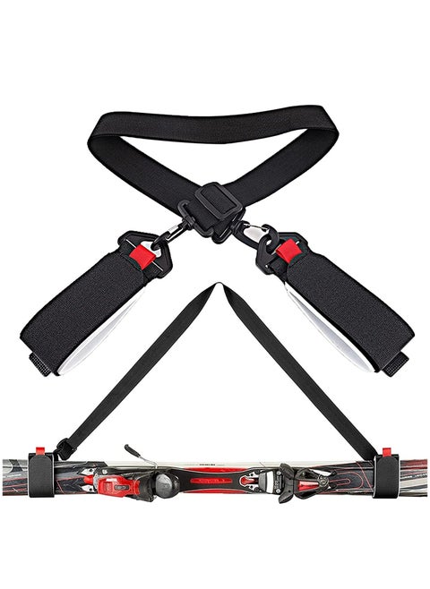 Snowboard and Boot Carrier Straps, Adjustable Ski Shoulder Carrier, Features Cushioned Sling, Effortlessly Transport Your Gear Everywhere You Go (Ski 2 Pack)