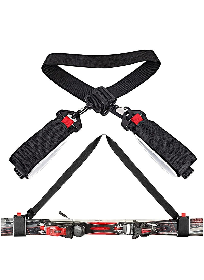 Y&D - Snowboard and Boot Carrier Straps, Adjustable Ski Shoulder Carrier, Features Cushioned Sling, Effortlessly Transport Your Gear Everywhere You Go (Ski 2 Pack) - Image 1