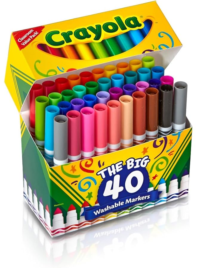 Crayola 40 Ct. Ultra Clean Washable Assorted Broad Line - Image 3